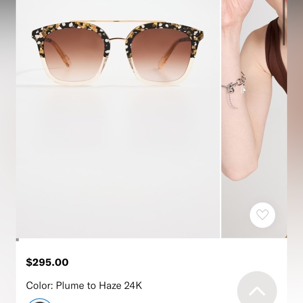 New Krewe Beau sunglasses in “plume to haze 24k” color way